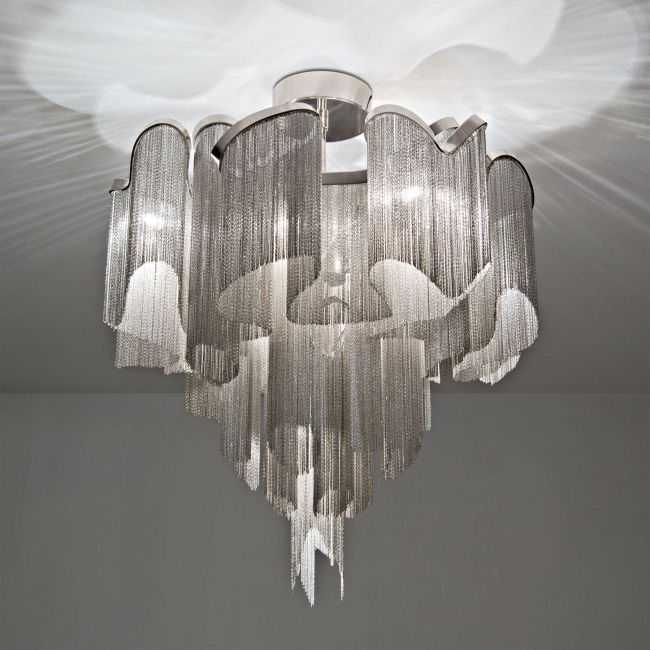 Stream Ceiling Semi-Flush Light by Terzani USA