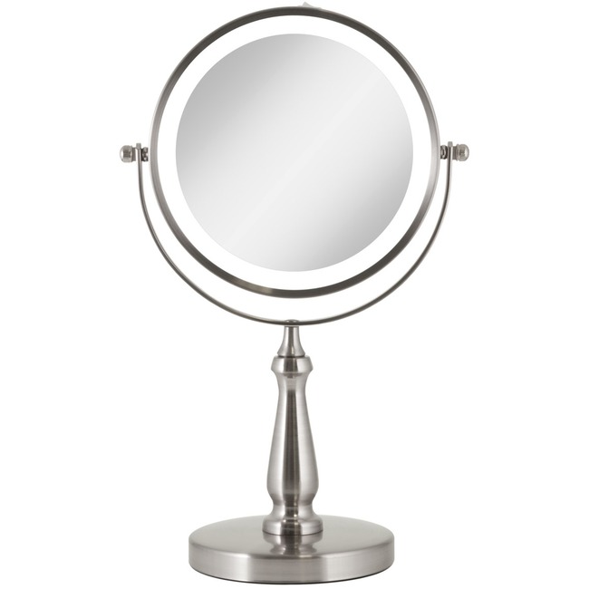 1X/8X LED Lighted Dual Sided Cordless Vanity Mirror by Zadro