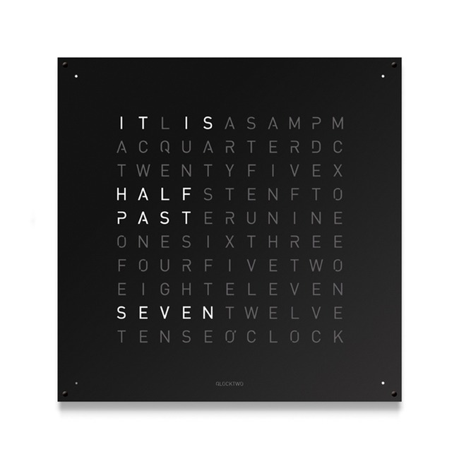 Qlocktwo Large Wall Clock by Qlocktwo by Biegert & Funk