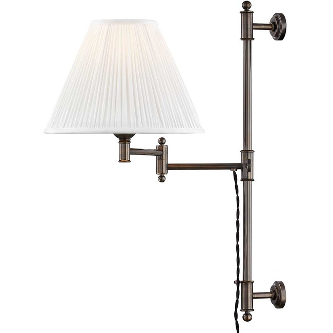 Classic No.1 Swing Arm Plug-in Wall Sconce by Hudson Valley Lighting