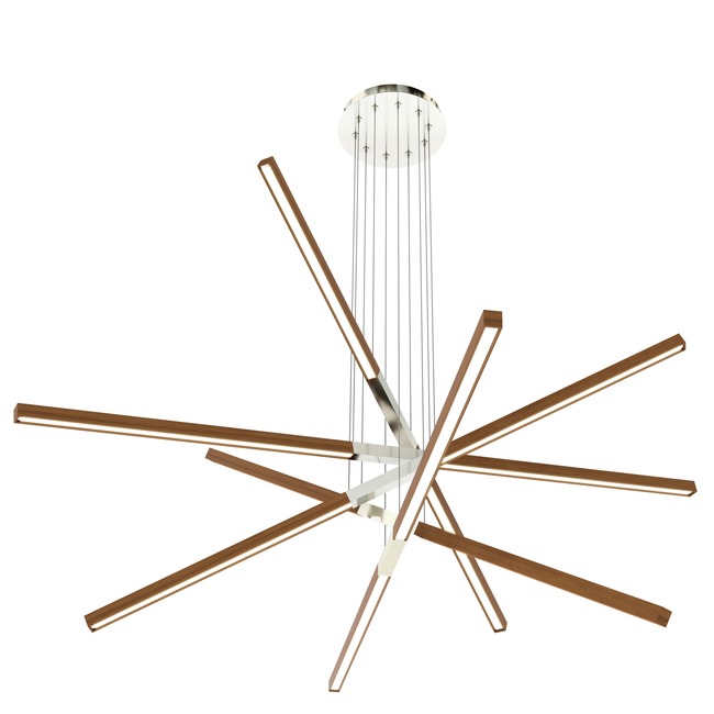 Pix Sticks Tie Stix Wood Warm Dim Suspension with Power by PureEdge Lighting