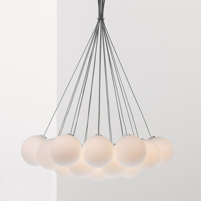 Glass 120 Cluster Chandelier by Anony