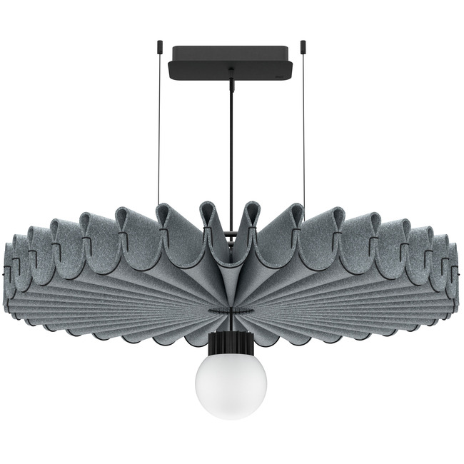 BuzziPleat Pendant with Globe Light by BuzziSpace