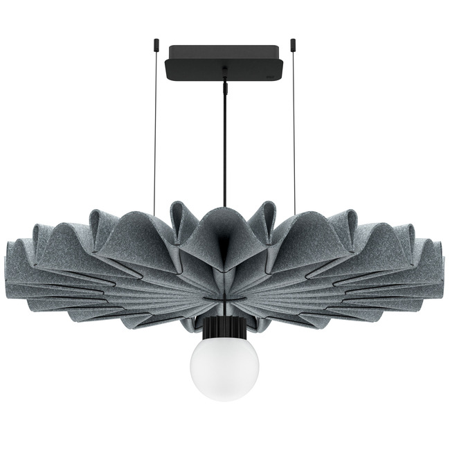 BuzziPleat Pendant with Globe Light by BuzziSpace