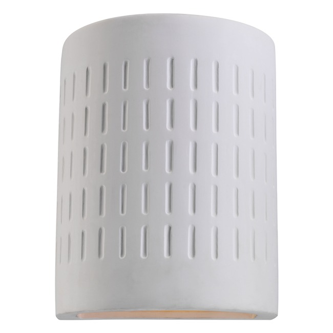 Paintable Textured Outdoor Round Wall Light by Generation Lighting