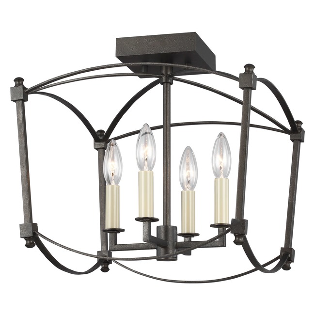 Thayer Semi Flush Ceiling Light by Visual Comfort Studio