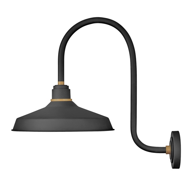 Foundry Outdoor 16 inch Industrial Shade Hook Arm Wall Light by Hinkley Lighting