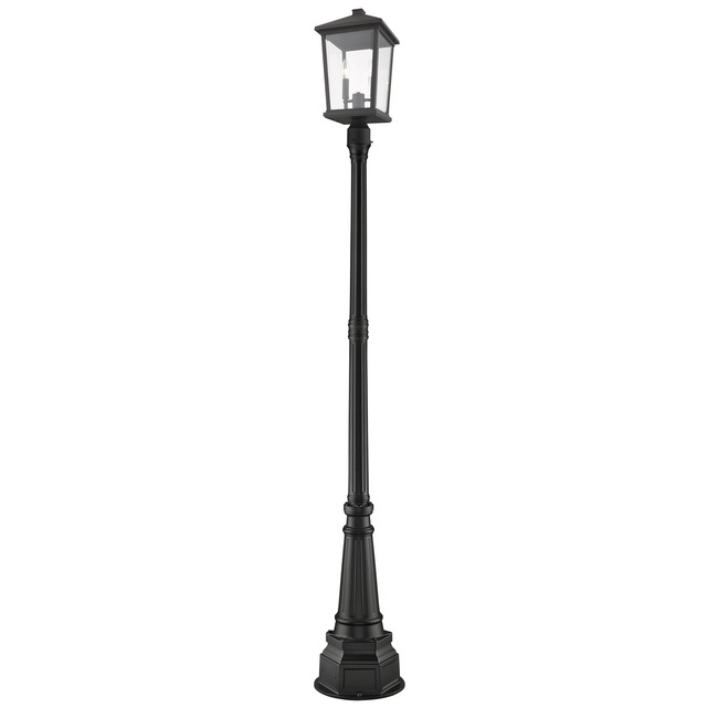 Beacon Outdoor Post Light with Round Post/Decorative Base by Z-Lite