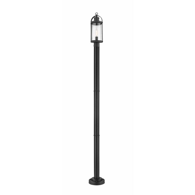 Roundhouse Outdoor Post Light with Round Post/Stepped Base by Z-Lite