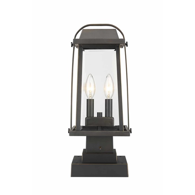 Millworks Outdoor Pier Light with Square Stepped Base by Z-Lite