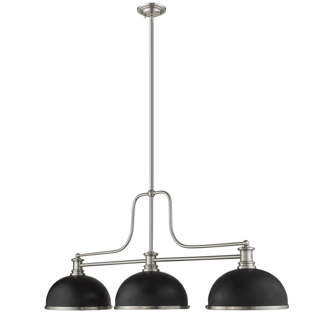 Melange Linear Pendant with Dome Metal Shades by Z-Lite