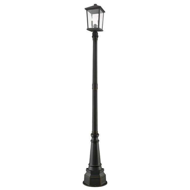 Beacon Outdoor Post Light with Round Post/Decorative Base by Z-Lite