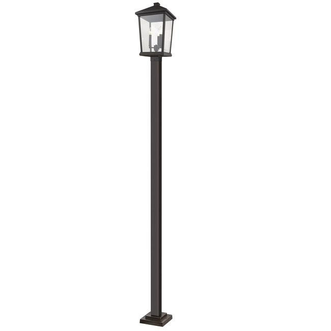 Beacon Outdoor Post Light with Square Post/Stepped Base by Z-Lite