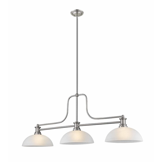 Melange Linear Pendant with Dome Glass Shades by Z-Lite
