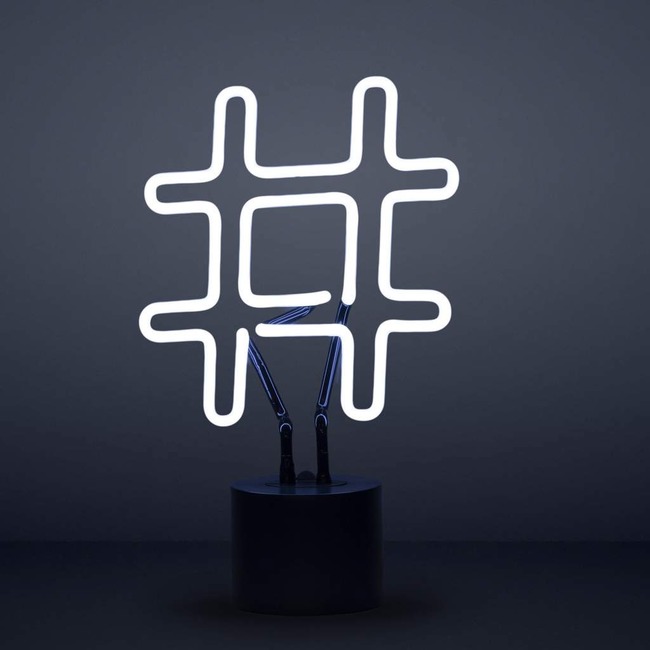 Hashtag Neon Table Lamp by Amped & Co