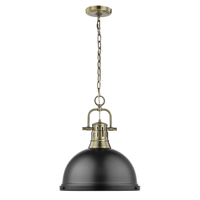 Duncan Chain Pendant with Diffuser by Golden Lighting
