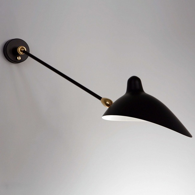 Serge Mouille Two Swivel Wall Sconce by Serge Mouille