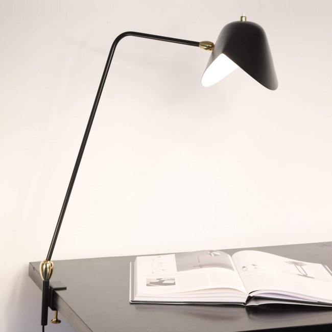 Agrafee Double Swivel Desk Lamp by Serge Mouille