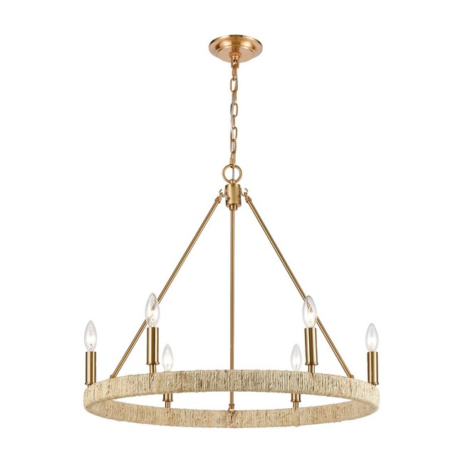 Abaca Wide Chandelier by Elk Home