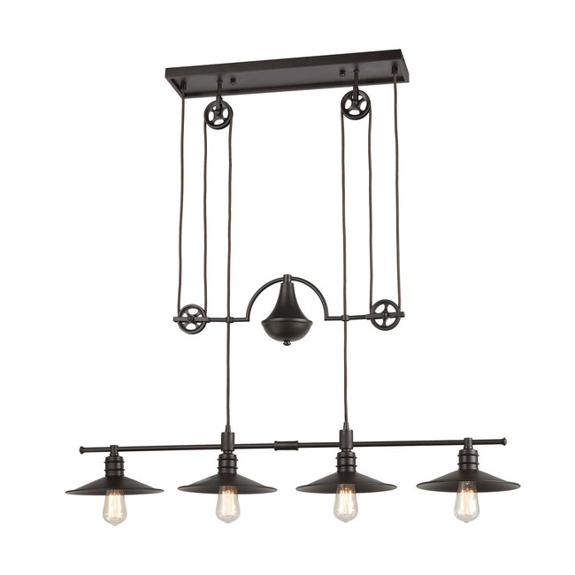 Spindle Wheel Linear Pendant by Elk Home