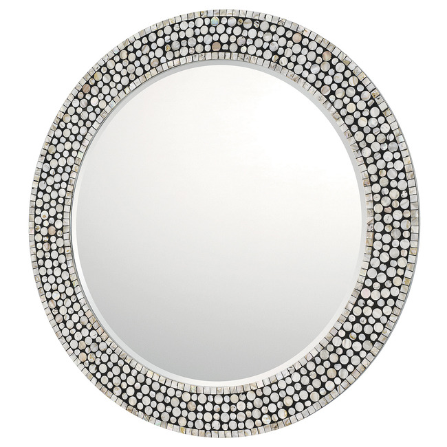 Mother of Pearl Round Mirror by Capital Lighting