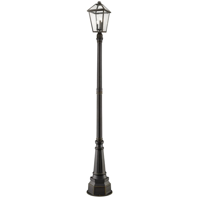 Talbot Post Light with Round Post/Decorative Base by Z-Lite