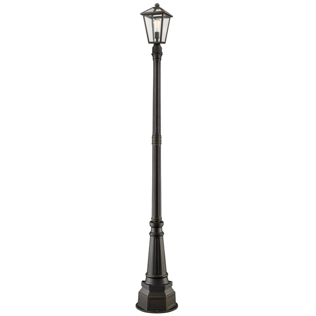 Talbot Post Light with Round Post/Decorative Base by Z-Lite