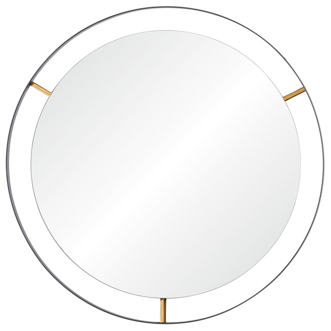 Framed Round Wall Mirror by Rogue Decor