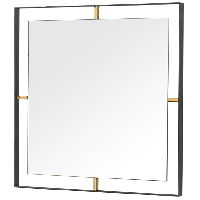 Framed Square Wall Mirror by Rogue Decor