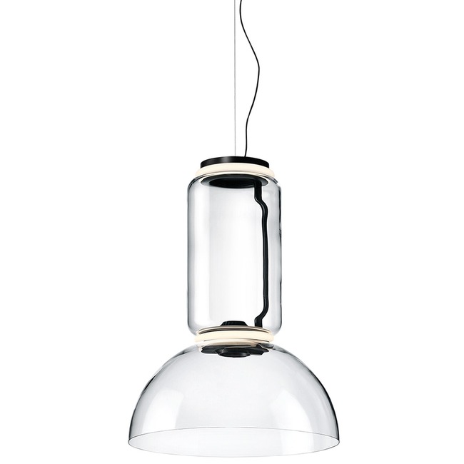 Noctambule Low Cylinder Pendant with Bowl by FLOS