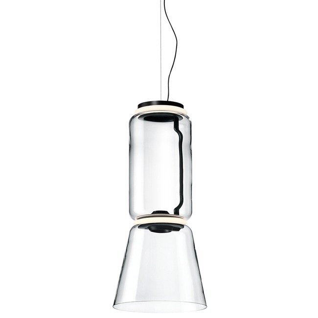 Noctambule Low Cylinder Pendant with Cone by FLOS