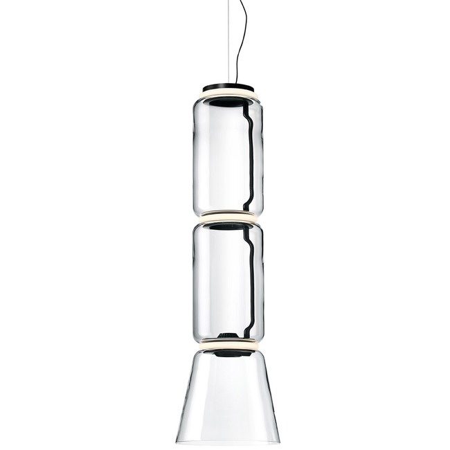 Noctambule Low Cylinder Pendant with Cone by FLOS