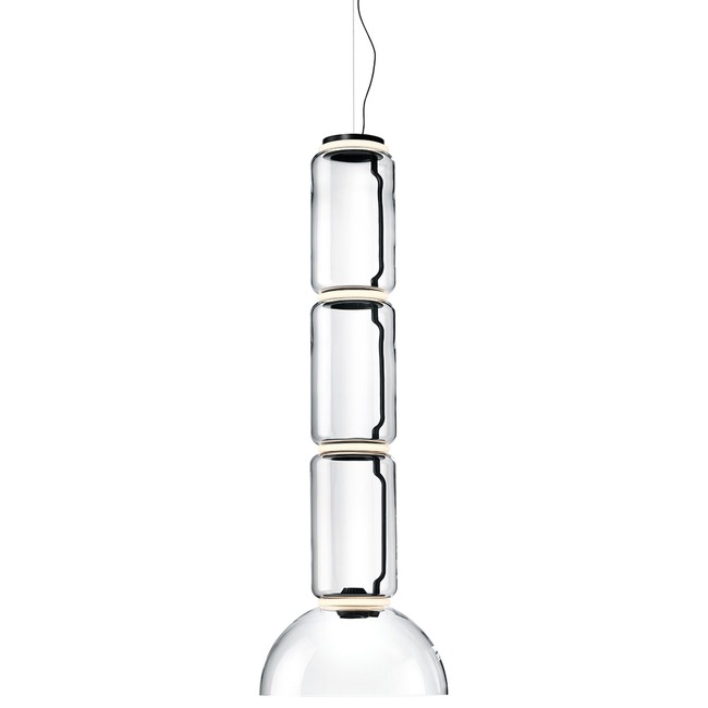 Noctambule Low Cylinder Pendant with Bowl by FLOS