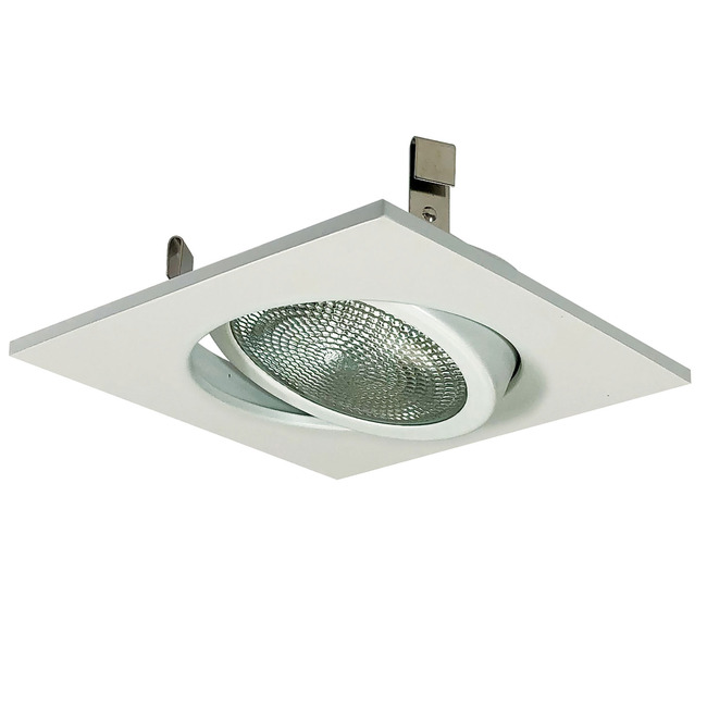 4IN Square Line Voltage PAR Surface Gimbal Trim by Nora Lighting