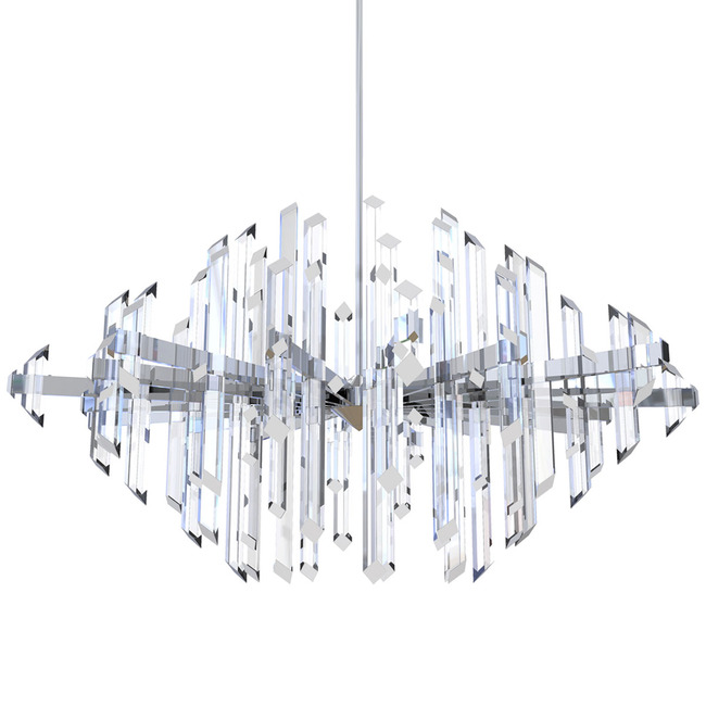 Facets Oval Chandelier by Blackjack Lighting