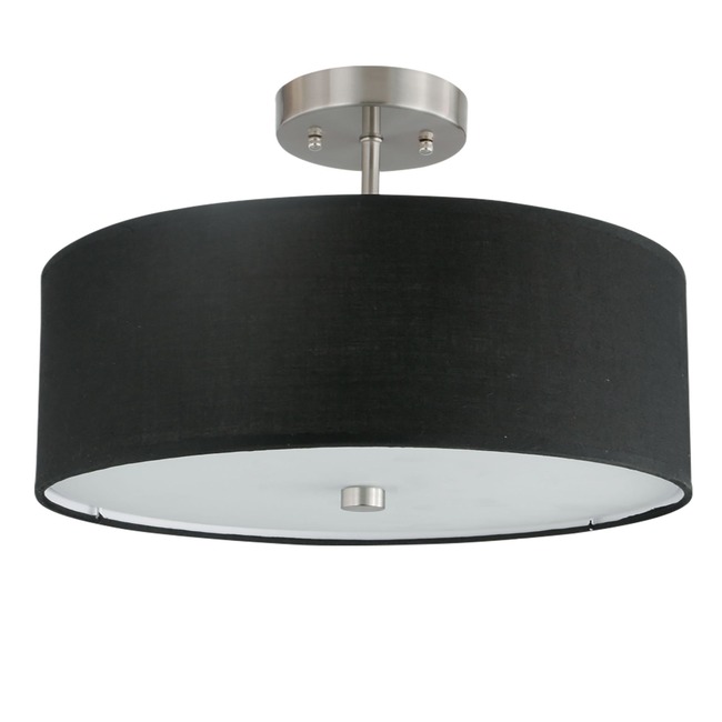 Drum Shade Semi Flush Ceiling Light by Dainolite