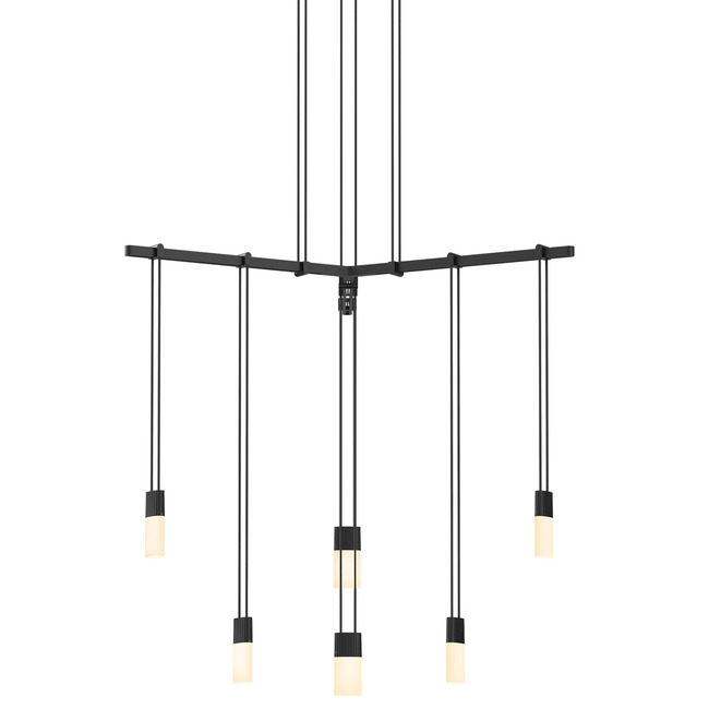 Suspenders 1-Tier Tri-Bar Pendant with Chicklet Luminaires by SONNEMAN - A Way of Light
