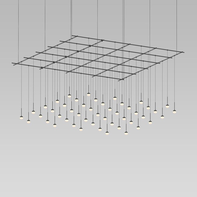 Suspenders Gridscape with Monoline Domed Ball Pendants by SONNEMAN - A Way of Light