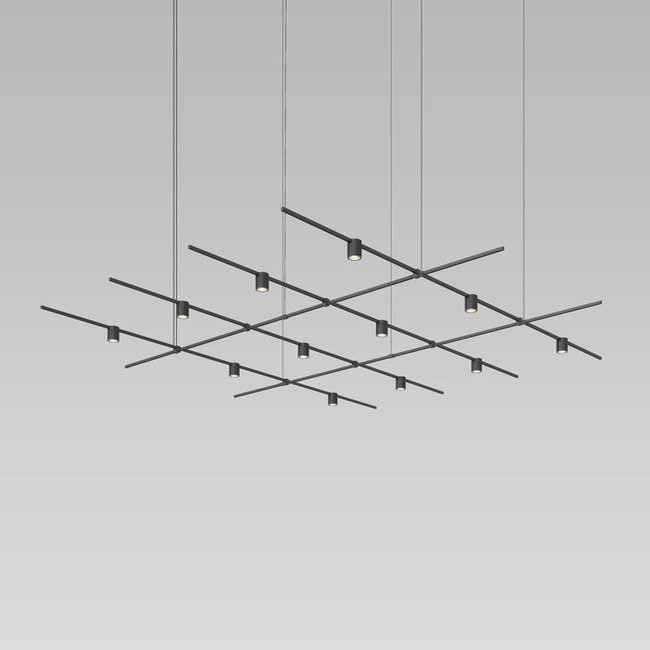 Suspenders Gridscape Pendant w/ Precise Direct Cylinders by SONNEMAN - A Way of Light