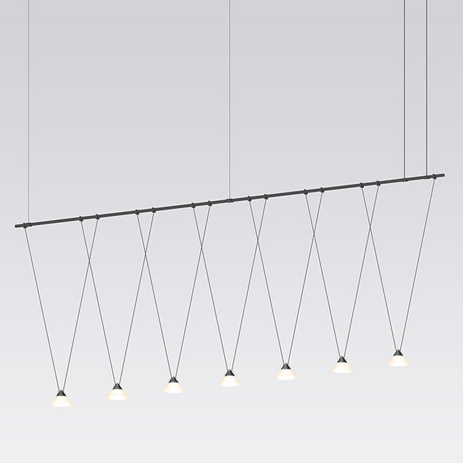 Suspenders Linear Pendant with V-Line Cone Luminaires by SONNEMAN - A Way of Light