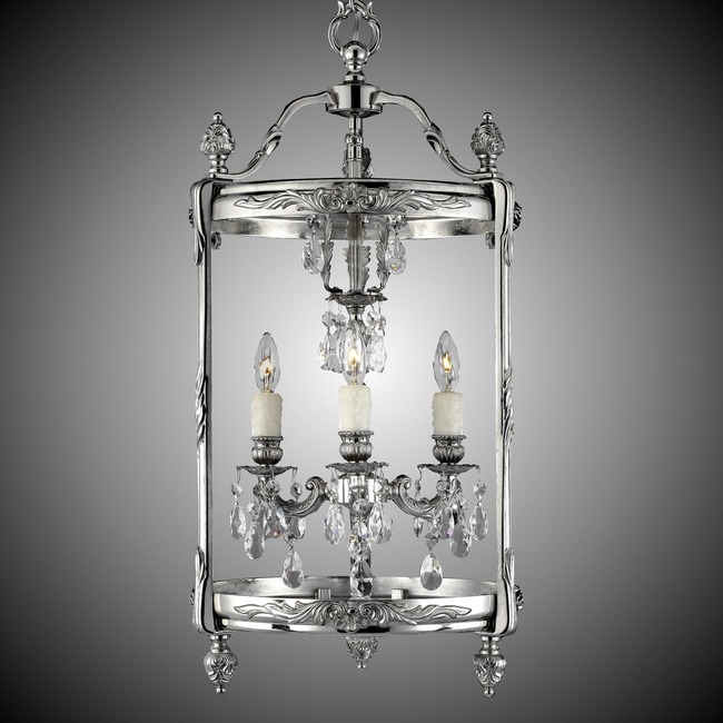 Lantern Tall Round Pendant by American Brass & Crystal