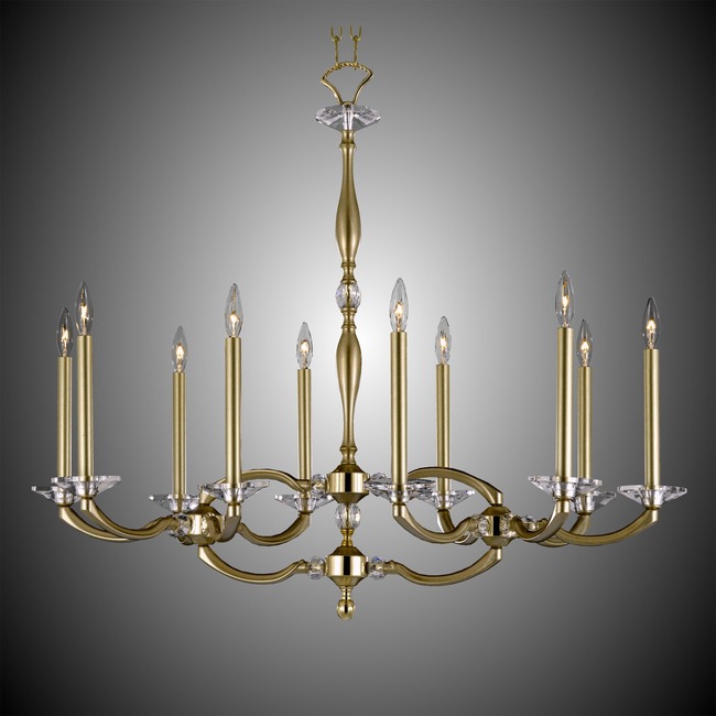 Kensington Linear Chandelier by American Brass & Crystal