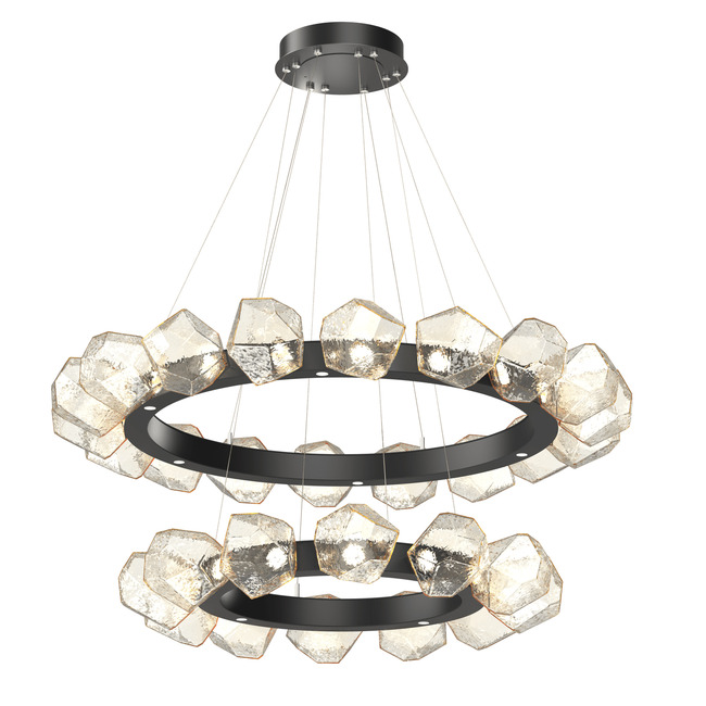 Gem Two Tier Radial Ring Chandelier by Hammerton Studio