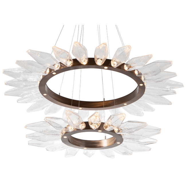 Rock Crystal Two Tier Radial Ring Pendant by Hammerton Studio