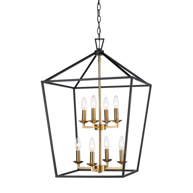 Tapered Lantern Foyer Pendant by Trans Globe