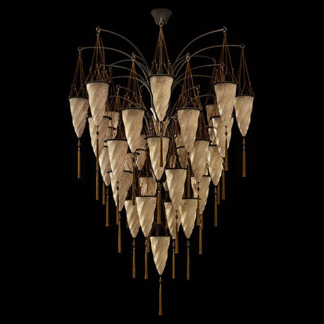 Cesendello Glass Cascade Chandelier by Venetian Designs