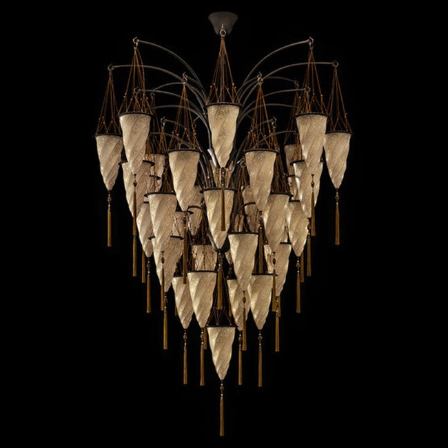 Cesendello Glass Cascade Chandelier by Venetia Studium