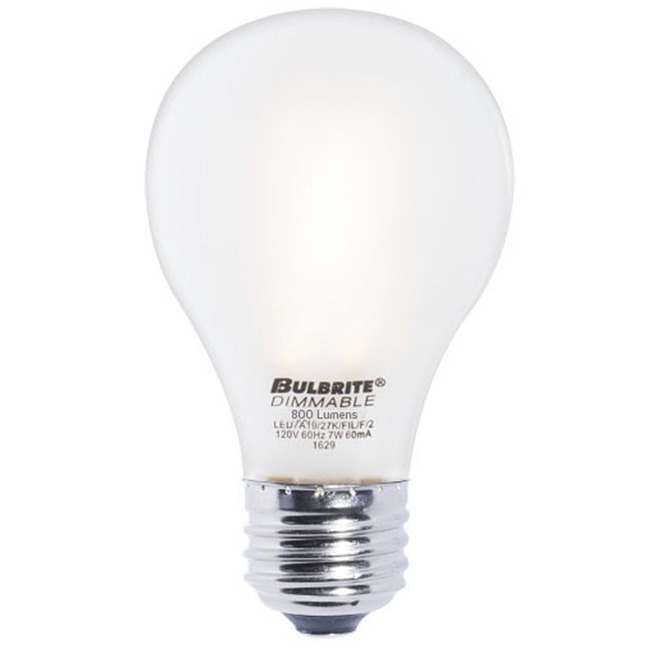 A19 Med Base Filament 7W 120V 2700K 80CRI 4-PACK by Bulbrite