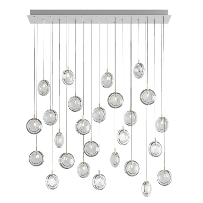 Lens Linear Multi Light Chandelier by Bomma