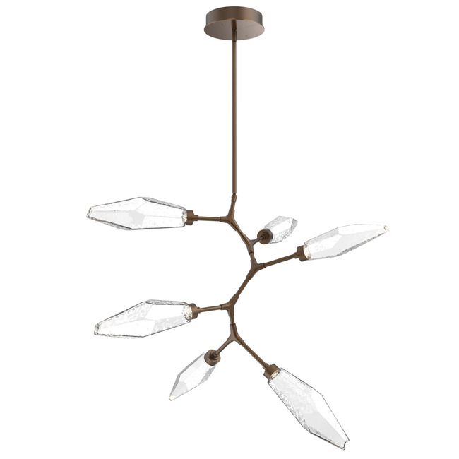 Rock Crystal Modern Vine Chandelier by Hammerton Studio